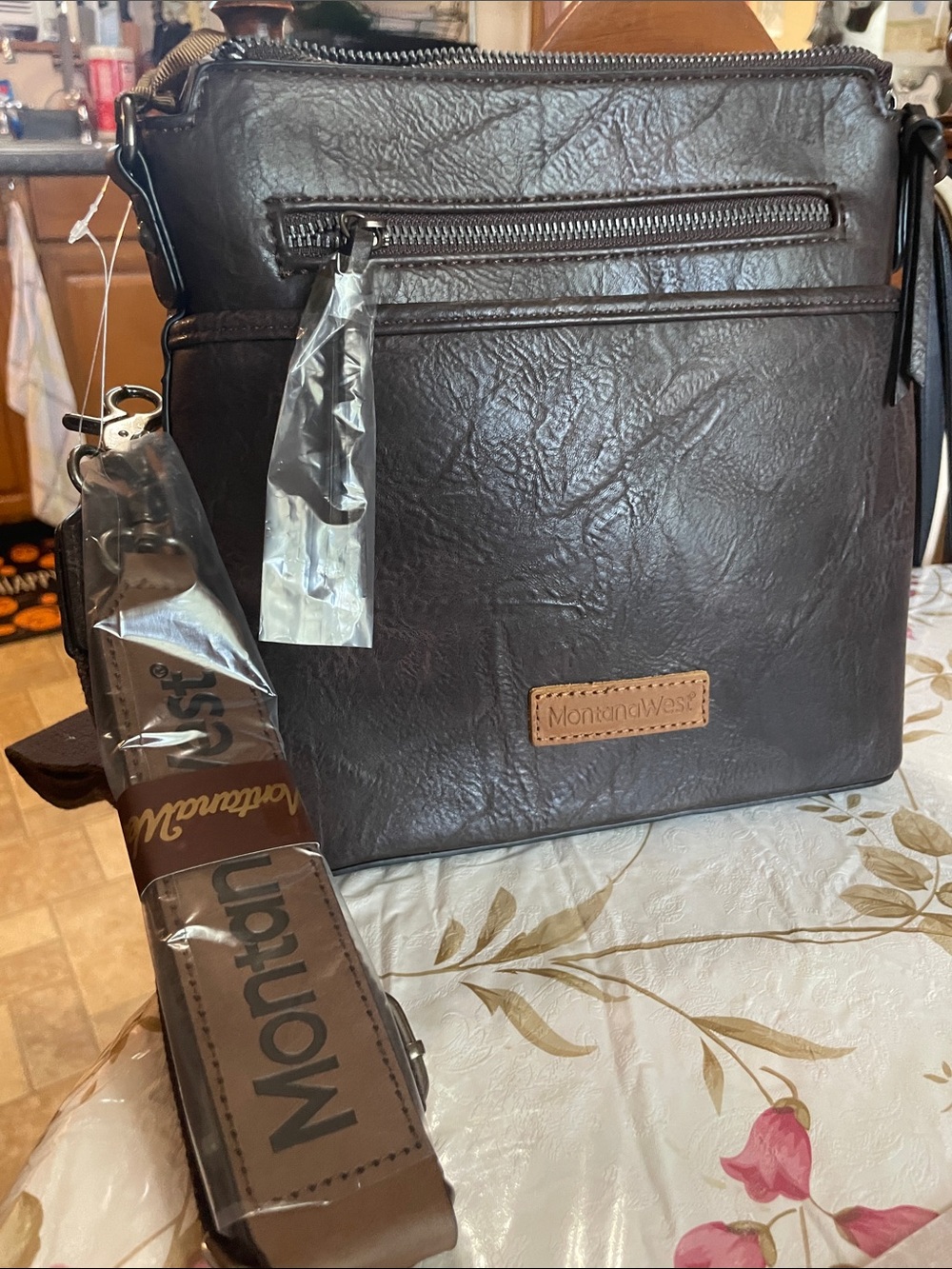 Montana West Dark Brown Men's Messenger Crossbody Bag